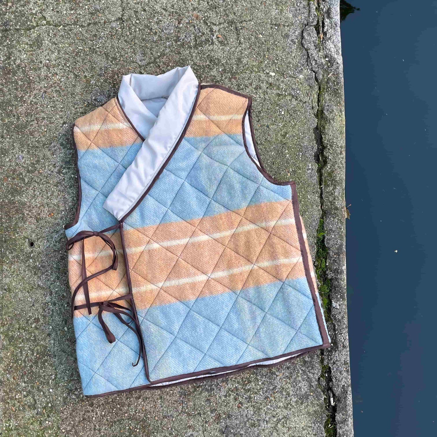 SHANTI JACKET - ORANGE AND BLUE