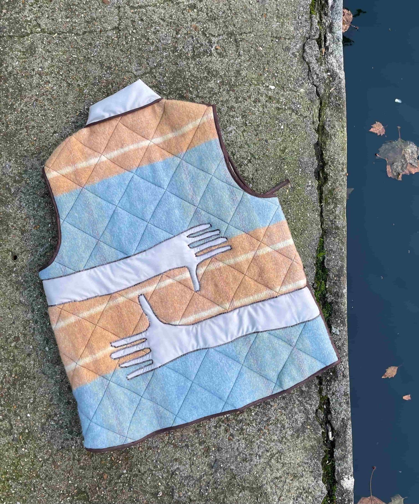 SHANTI JACKET - ORANGE AND BLUE