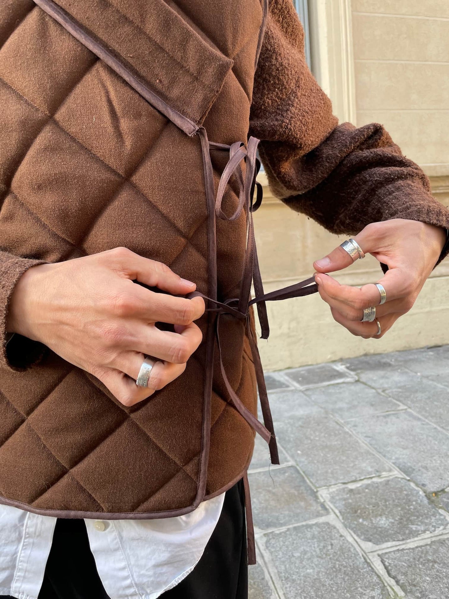 SHANTI JACKET - YELLOW AND BROWN