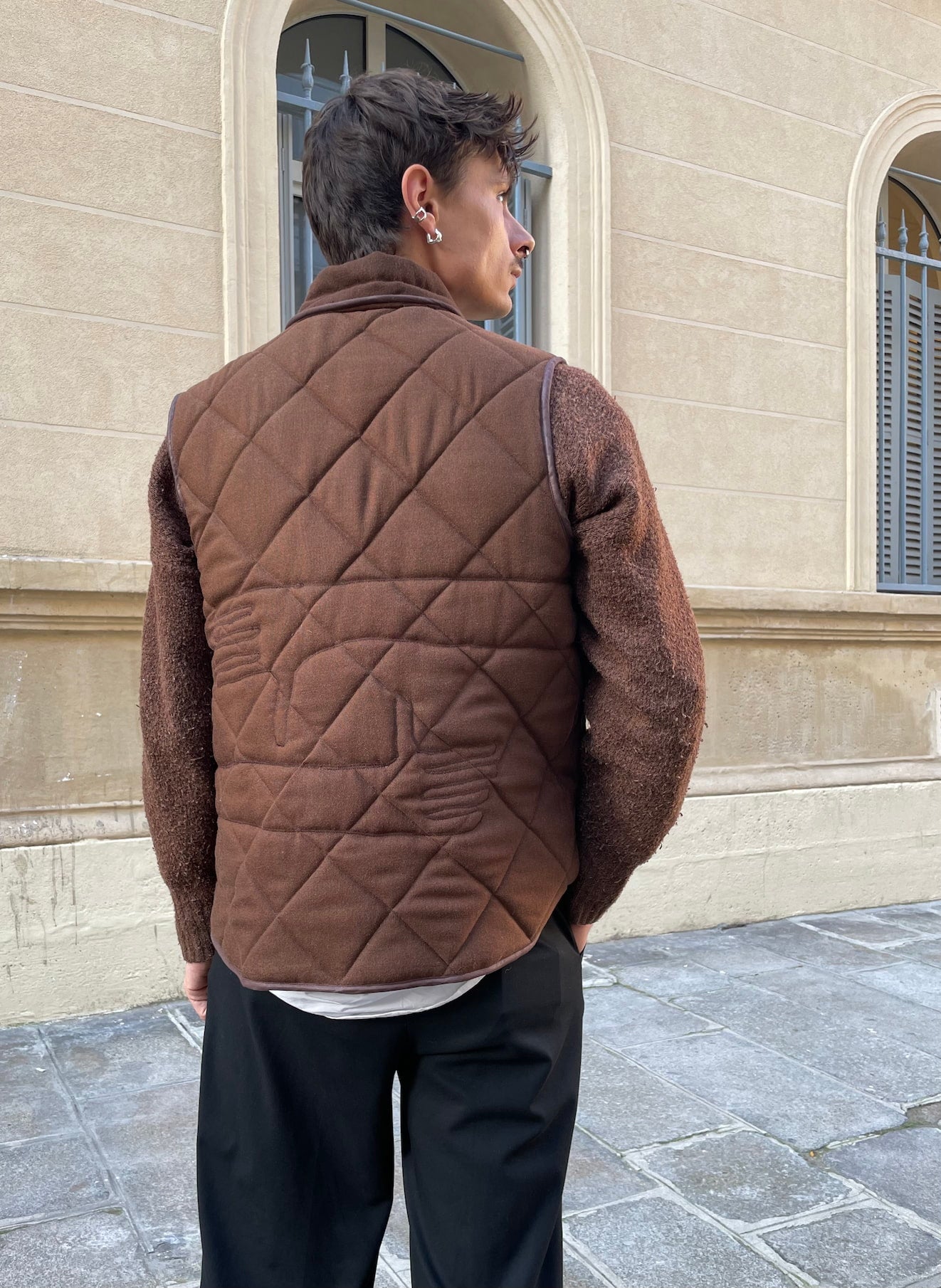 SHANTI JACKET - YELLOW AND BROWN