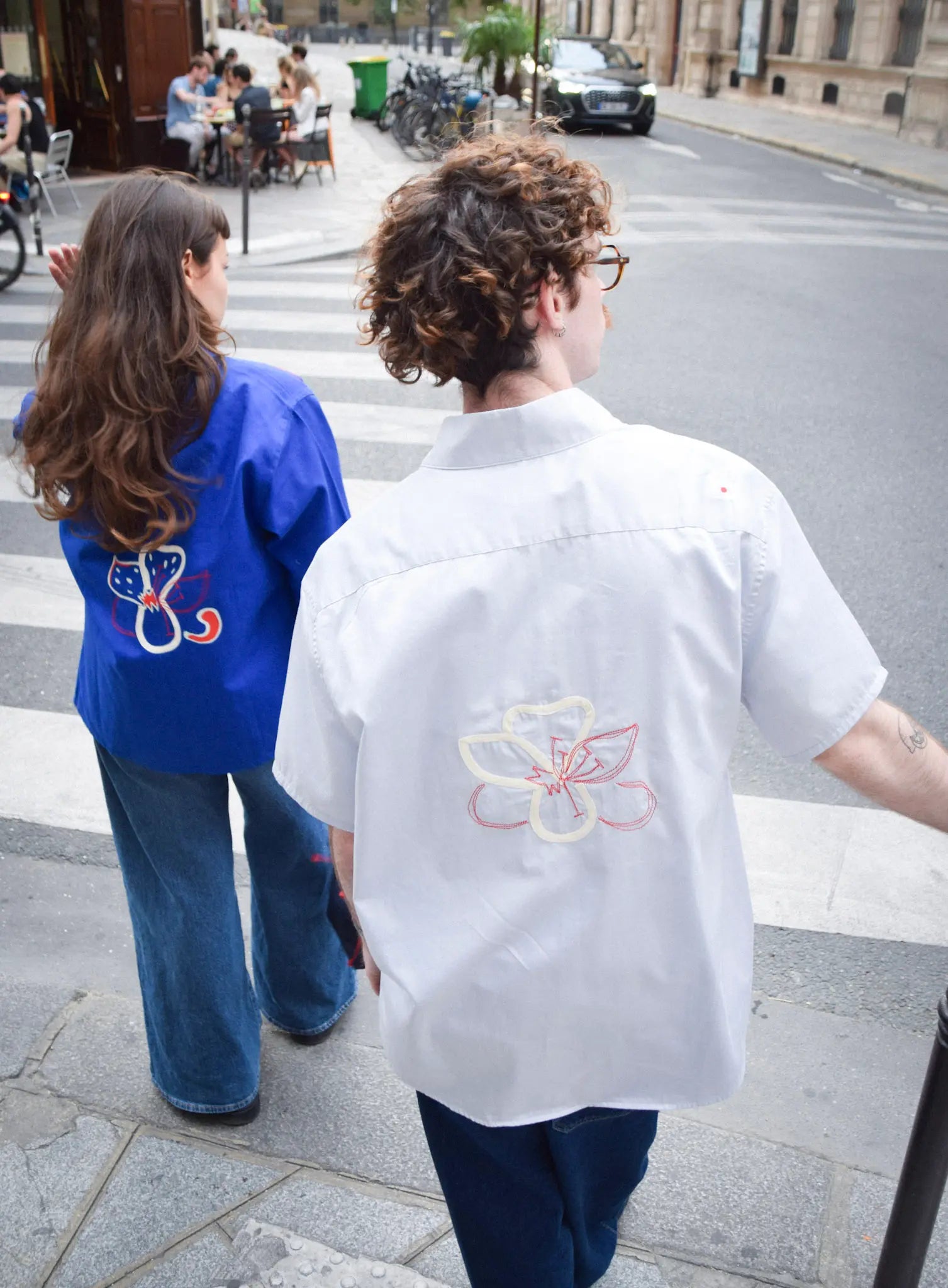 CHEMISE PAULUS - BLEU CLAIR BRODÉE