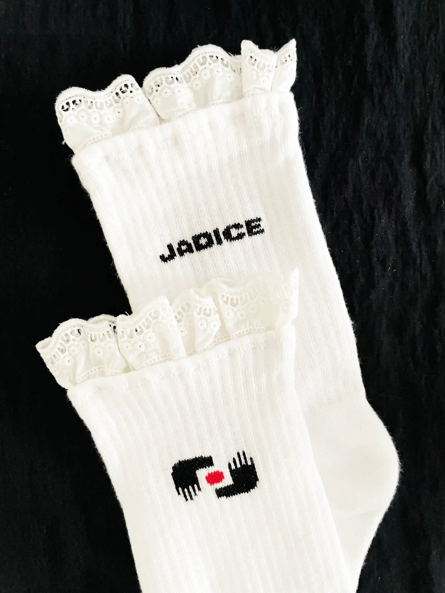 CHAUSSETTES TRICOTÉES JADICE - DENTELLE