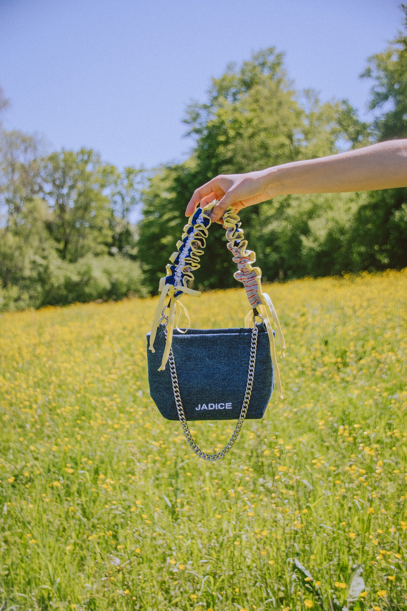 FROUFROU HANDLE - BLUE AND YELLOW