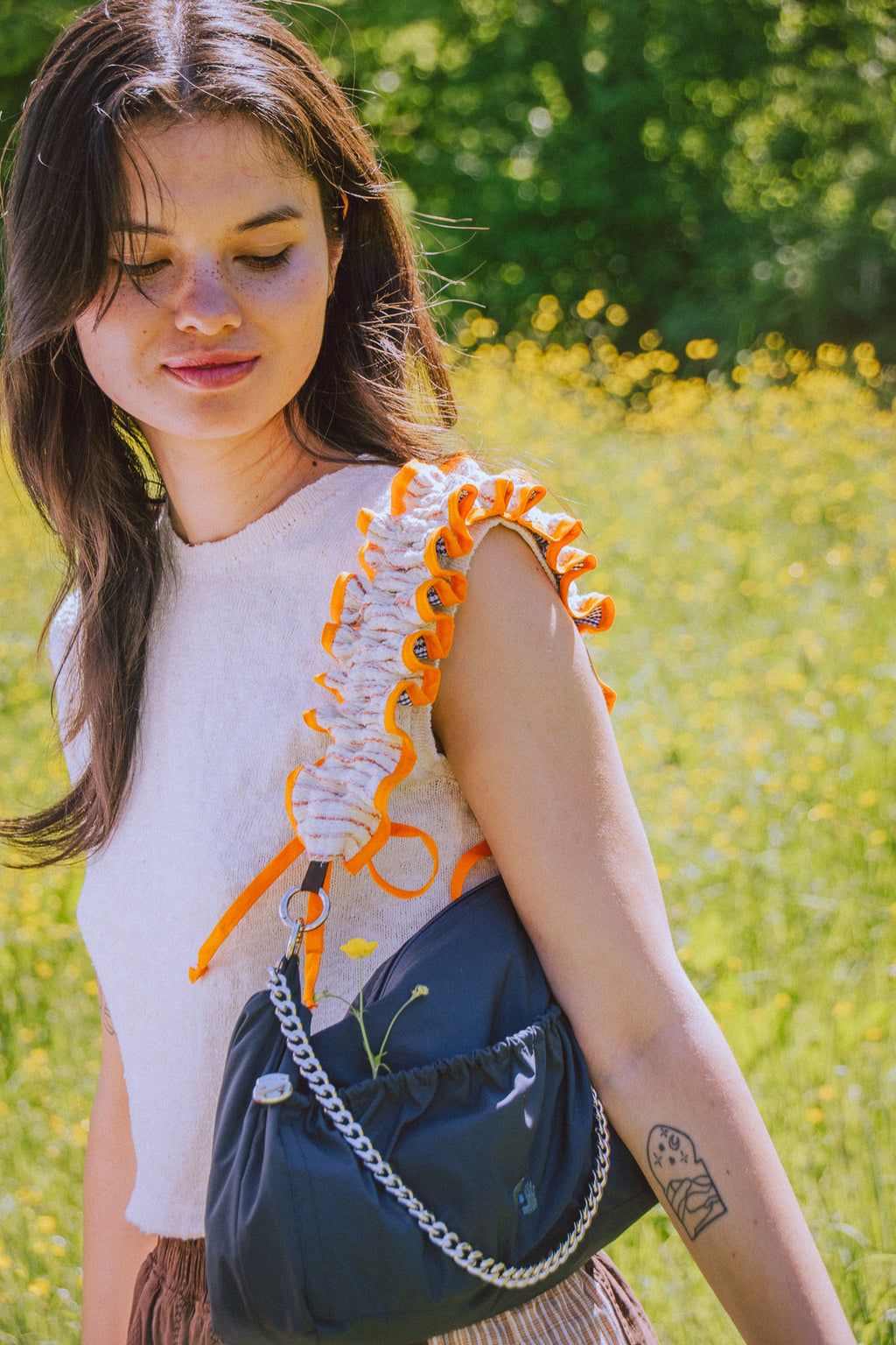 FROUFROU HANDLE - BLUE AND ORANGE