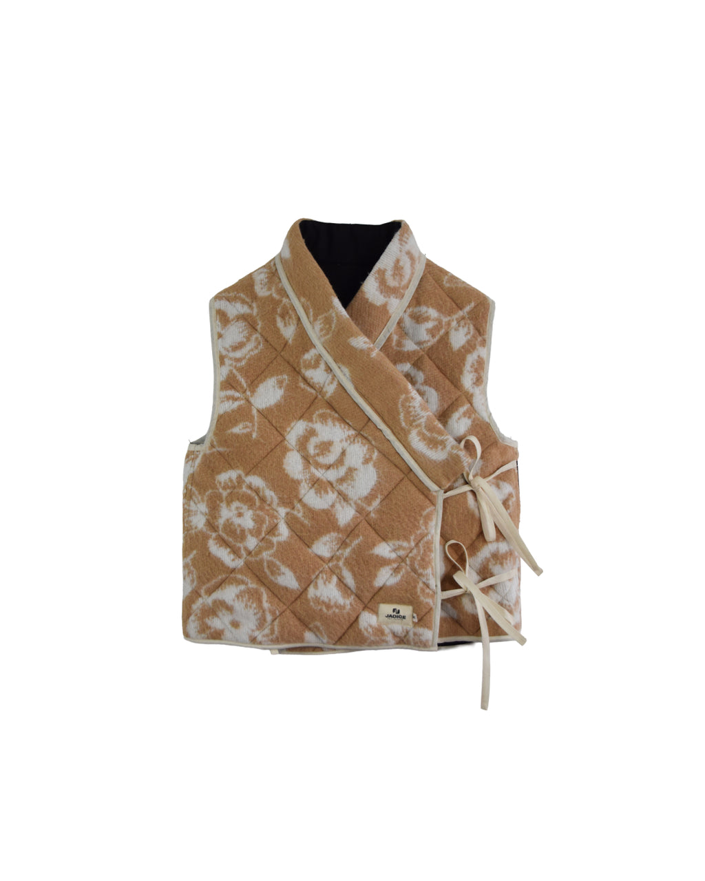 VESTE SHANTI - FLEURIE BEIGE ET MARRON