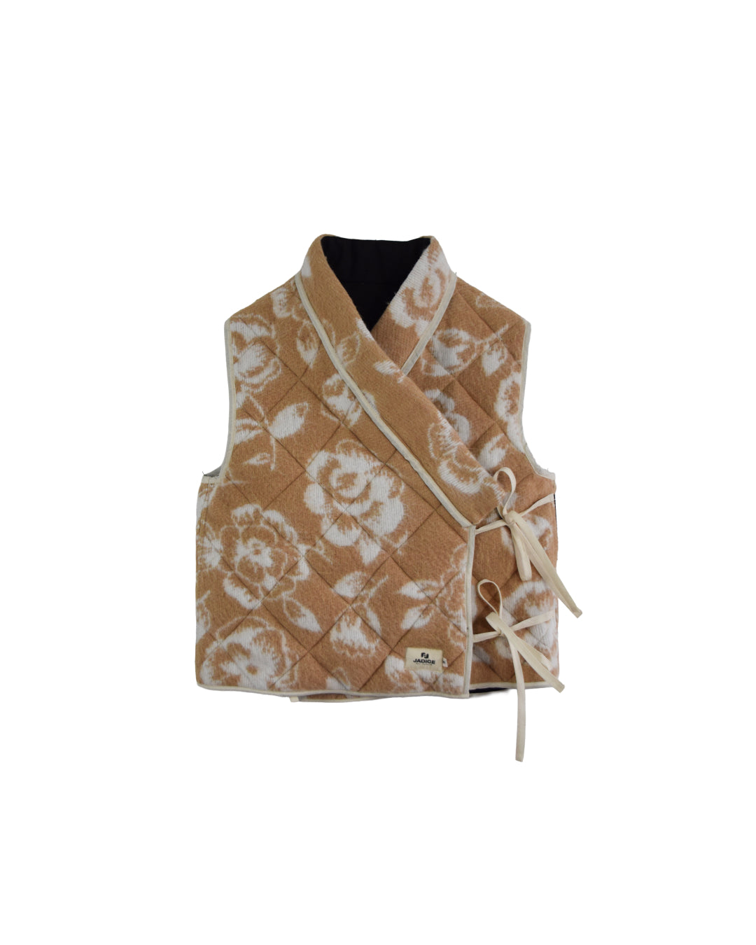 VESTE SHANTI - FLEURIE BEIGE ET MARRON