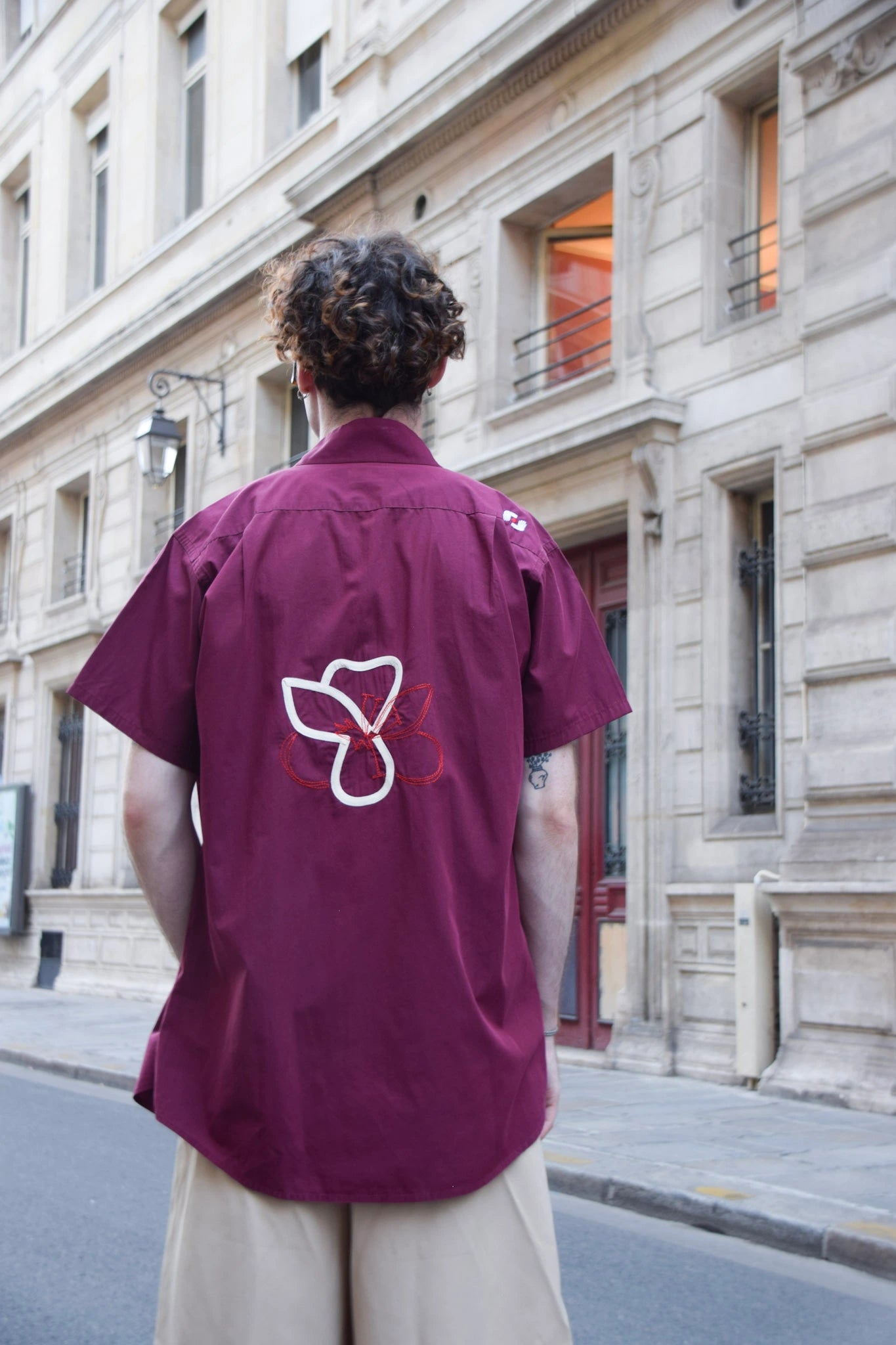 CHEMISE PAULUS - BORDEAU BRODÉE