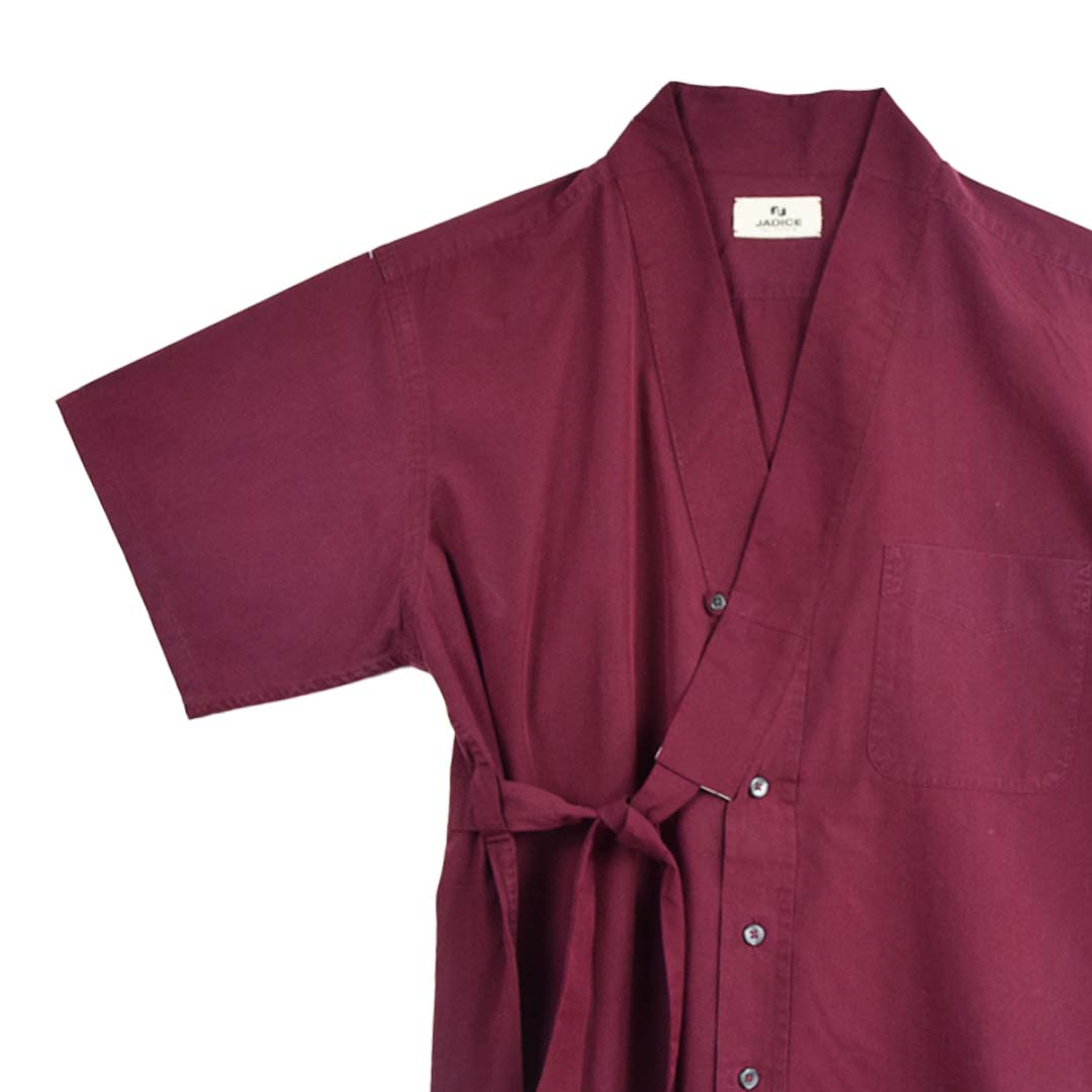 CHEMISE PAULUS - BORDEAU BRODÉE