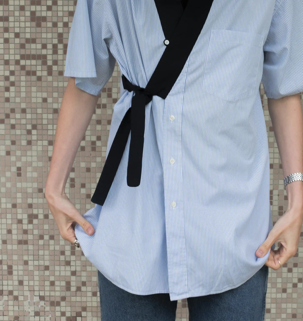 CHEMISE PAULUS - RAYEE BLEUE