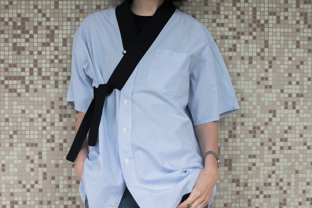 CHEMISE PAULUS - RAYEE BLEUE