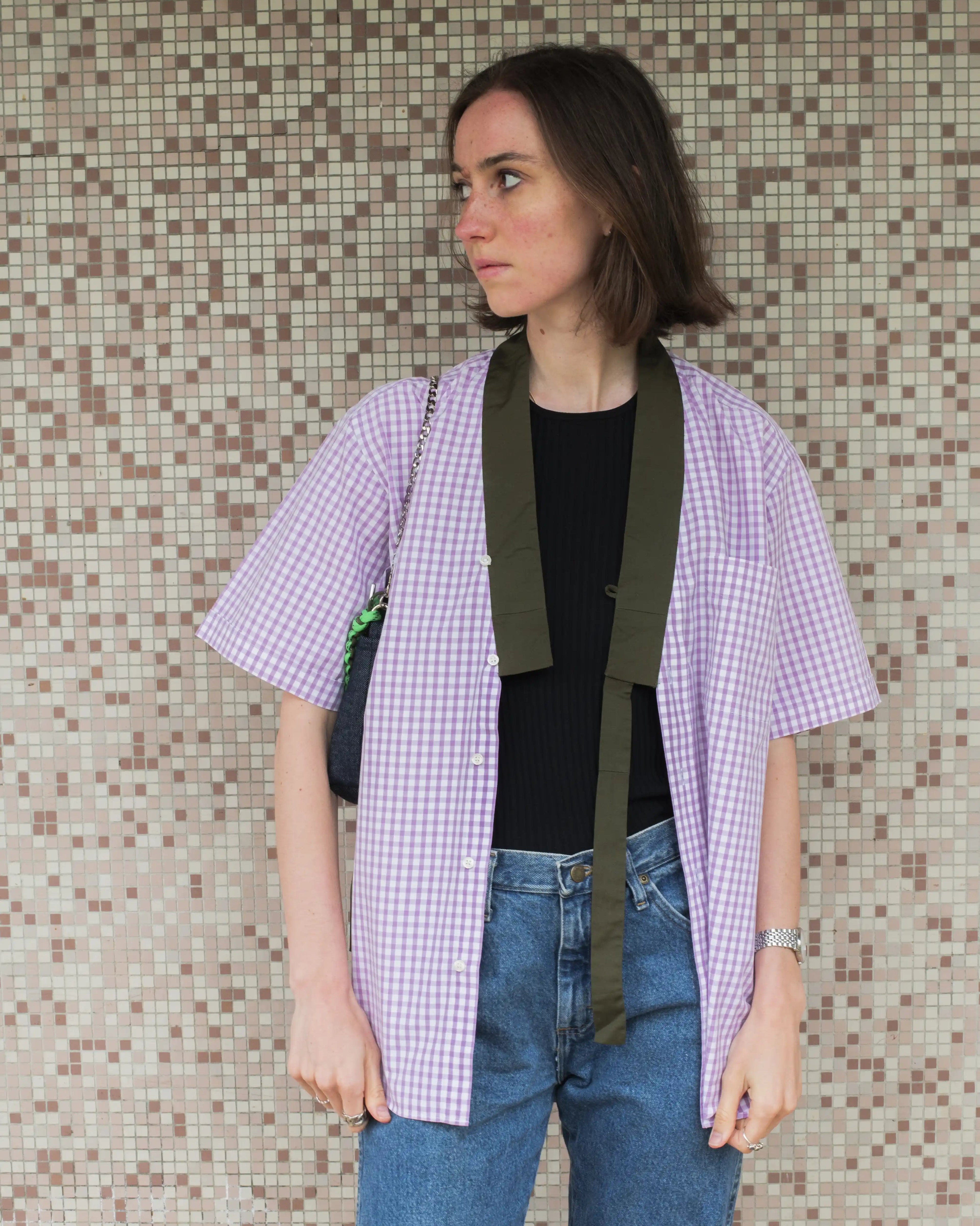 CHEMISE PAULUS - CARREAUX LILAS