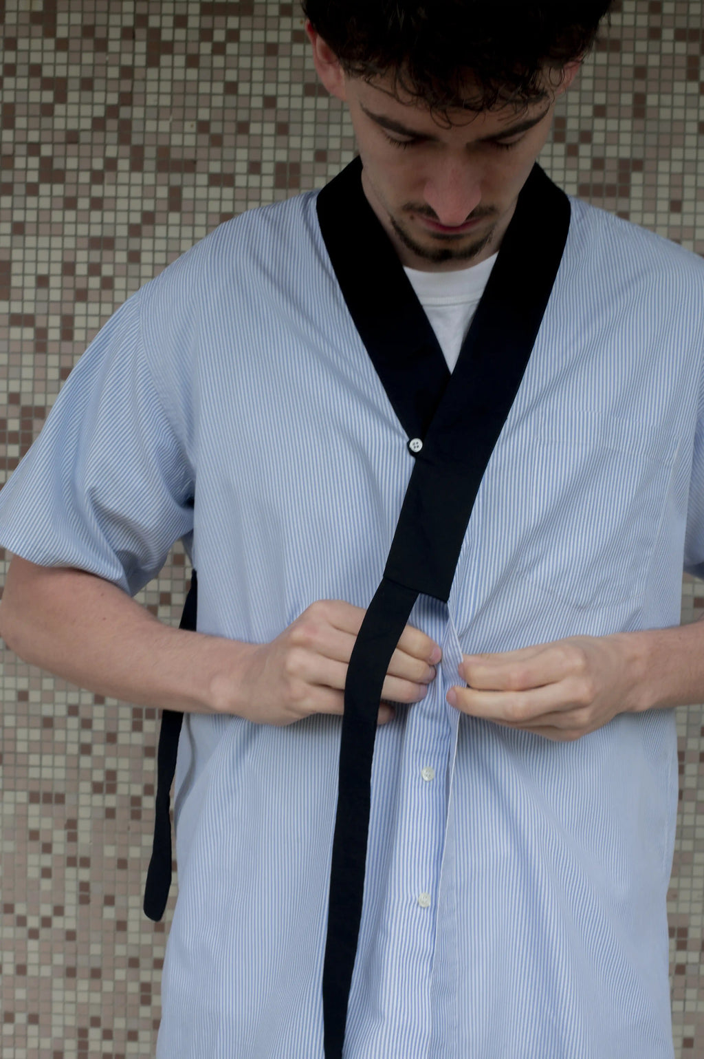 CHEMISE PAULUS - RAYEE BLEUE