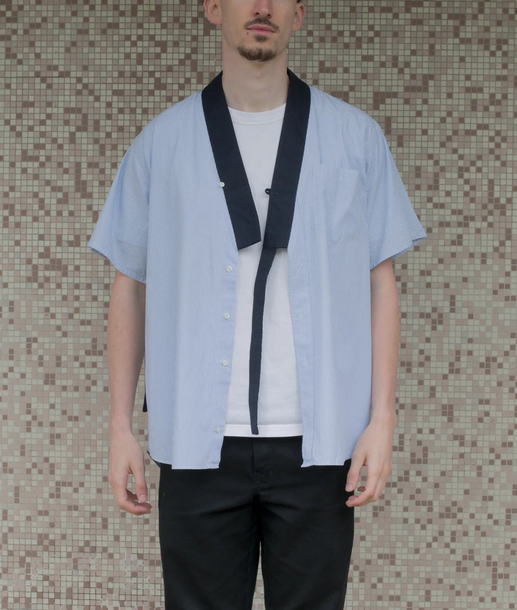 CHEMISE PAULUS - RAYEE BLEUE