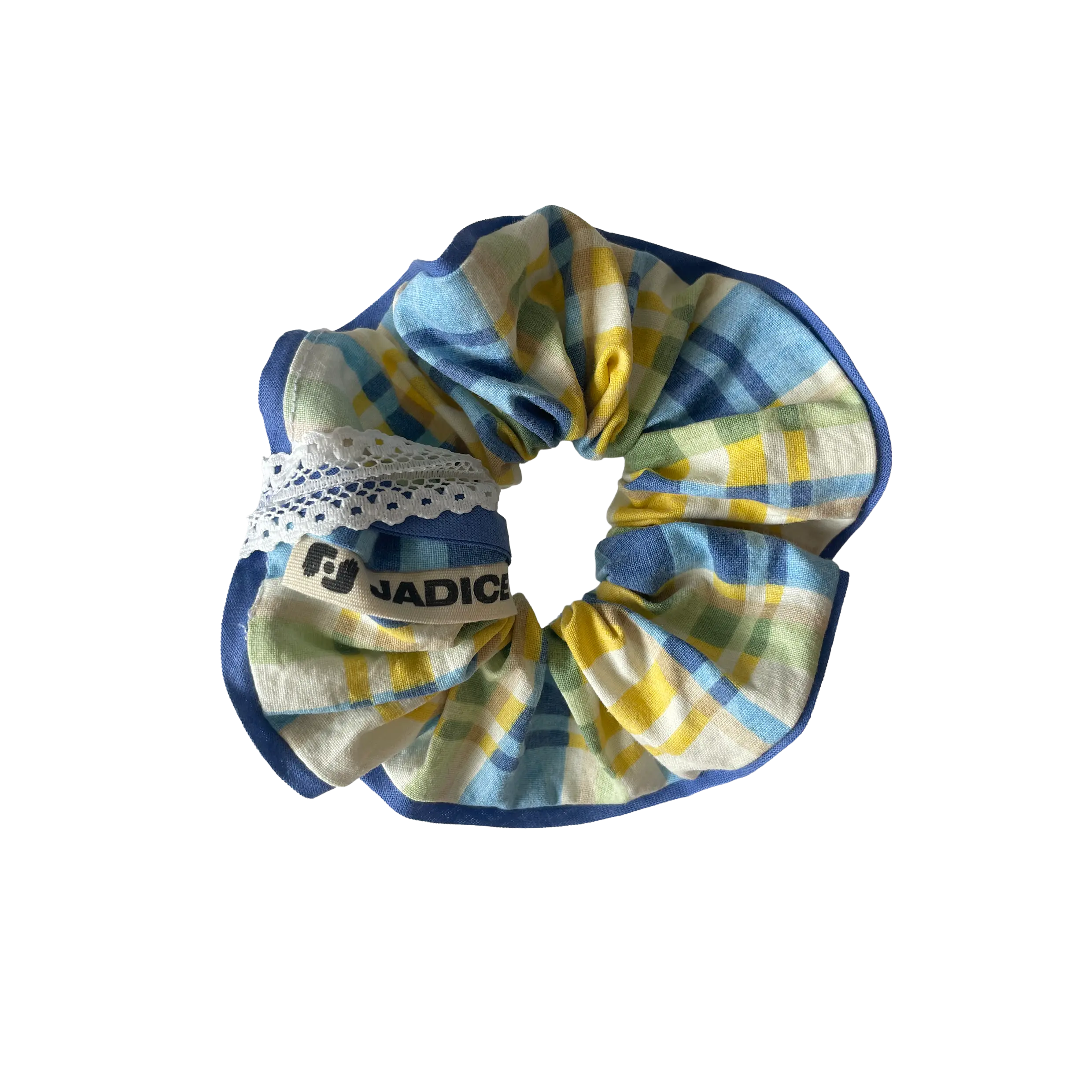SCRUNCHIE - BLUE AND YELLOW 