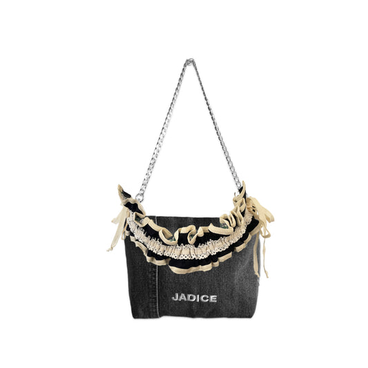 SAC ZEPHYR JEAN NOIR - ANSE FROUFROU NOIRE ET BEIGE