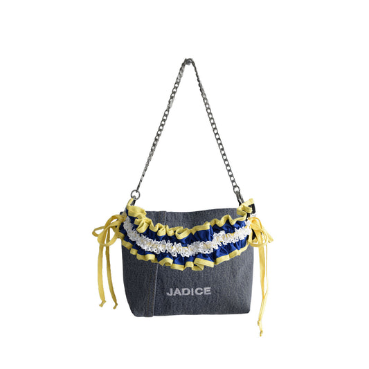 SAC ZEPHYR JEAN BLEU GRIS - ANSE FROUFROU BLEUE ET JAUNE