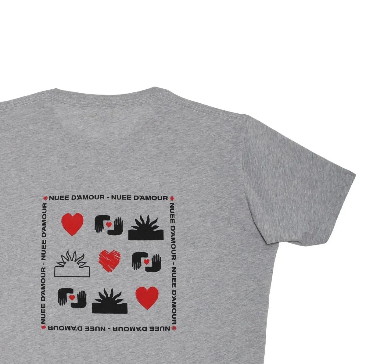 T - SHIRT NUEE D'AMOUR - GRIS CHINE CLAIR - Jadice