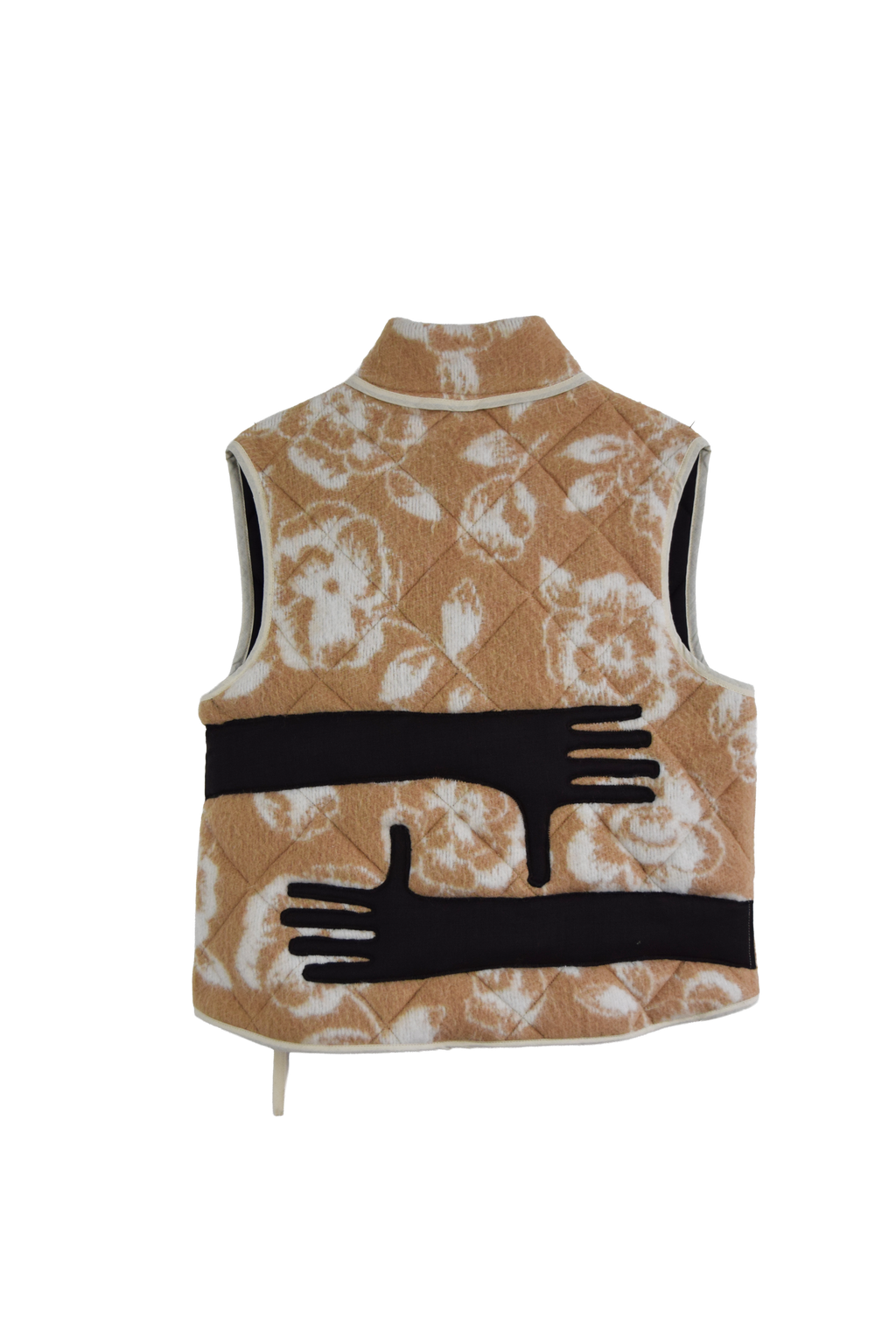 VESTE SHANTI - FLEURIE BEIGE ET MARRON