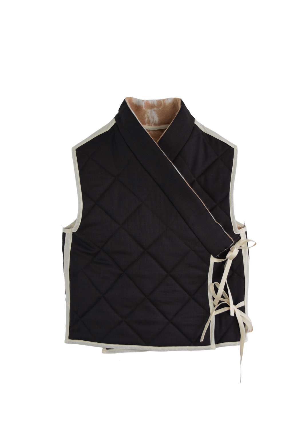 VESTE SHANTI - FLEURIE BEIGE ET MARRON