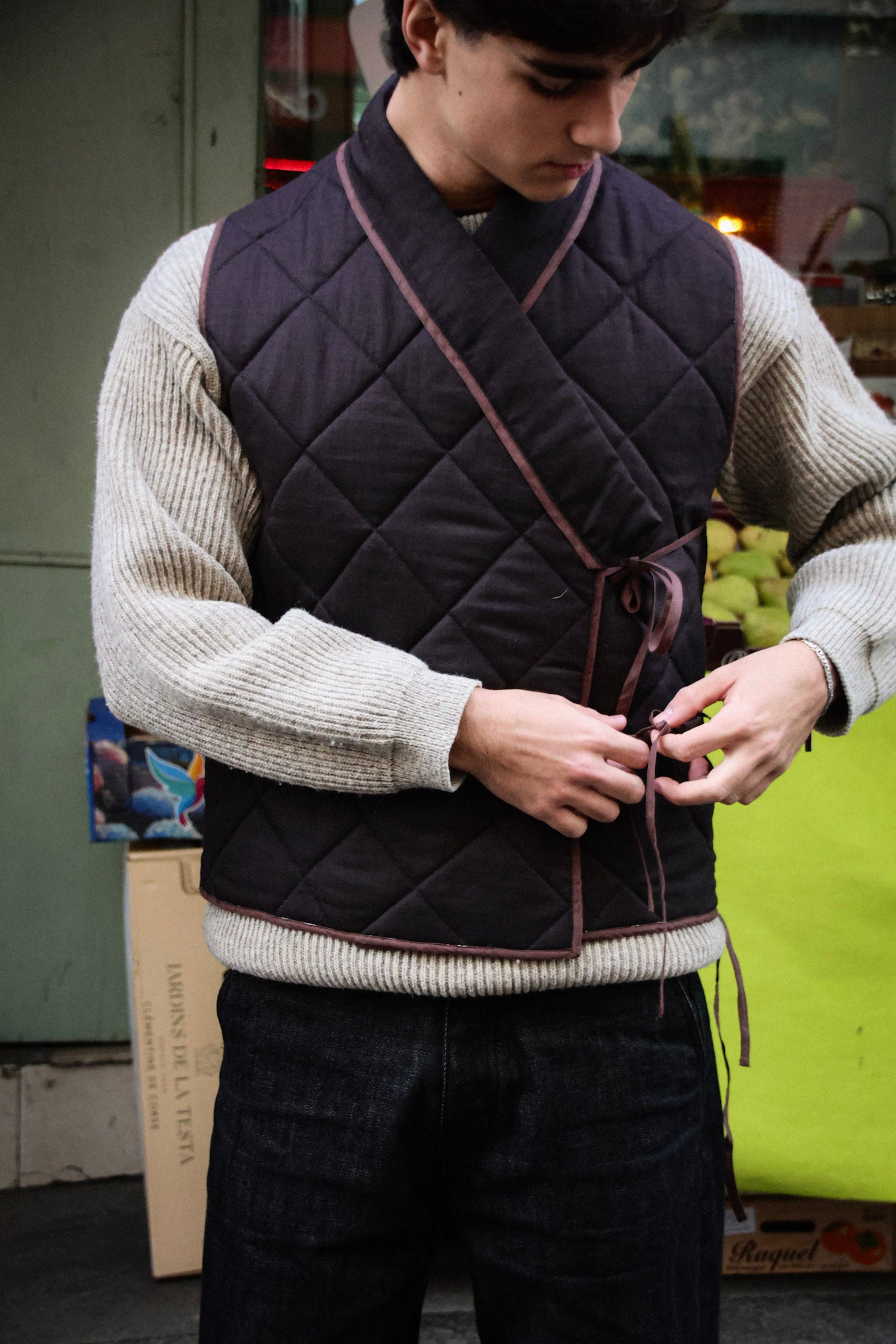 VESTE SHANTI - MARRON